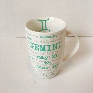 Gemini Zodiac Script Oversized Mug